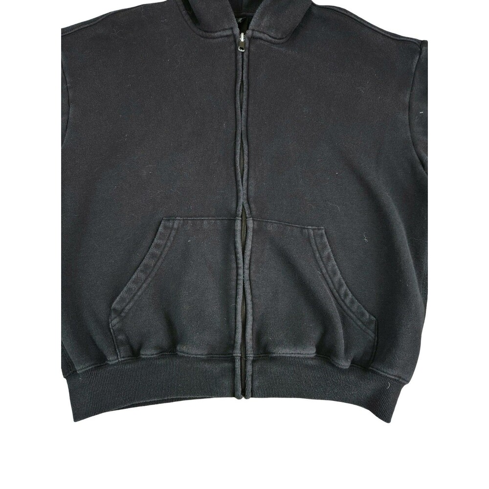 Skims Cotton Fleece Classic Zip Up Hoodie Jacket Onyx Black Women's Small - Picture 5 of 10